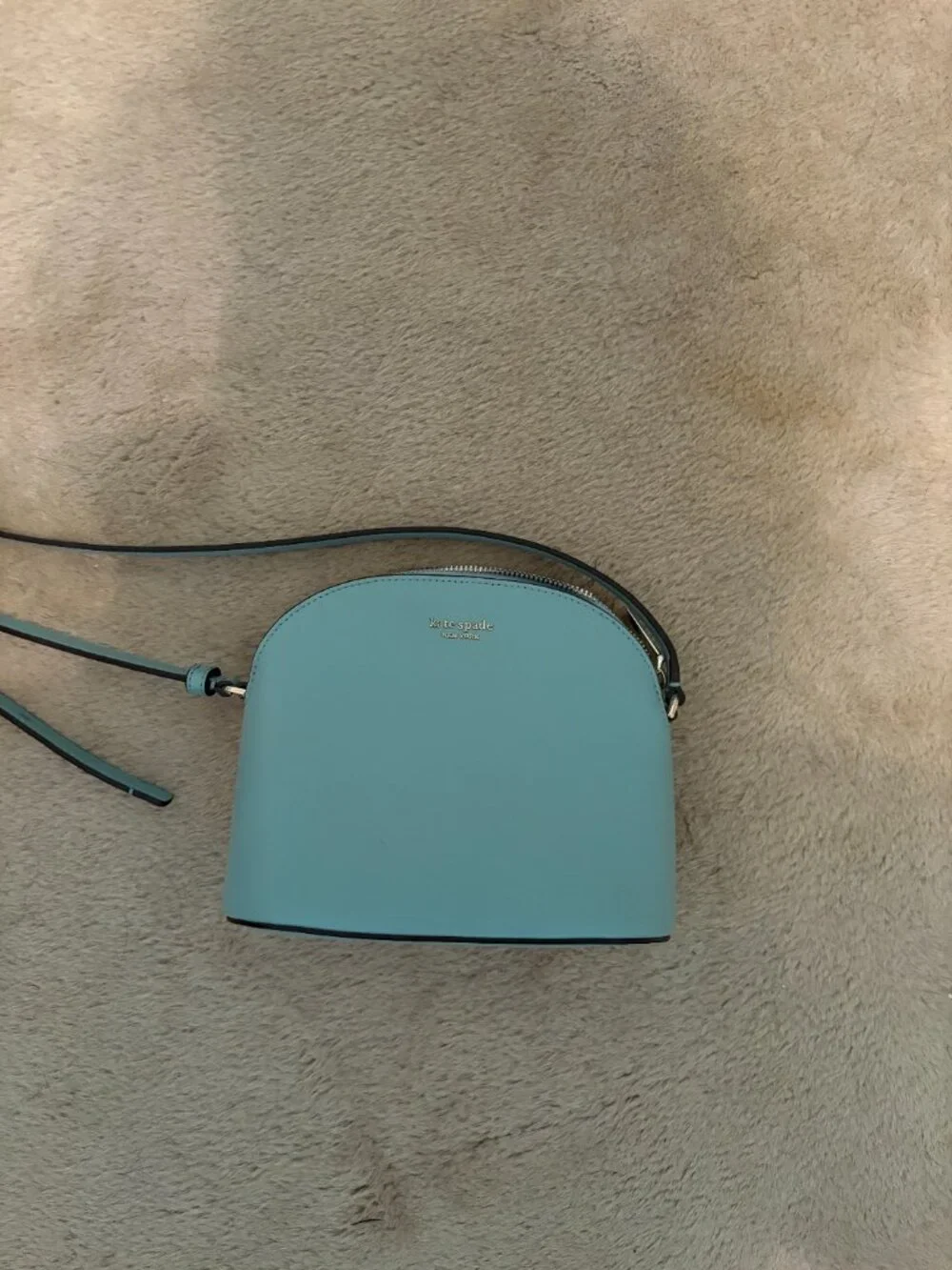 Light Blue Kate Spade Hand bag rounded shape 7.5